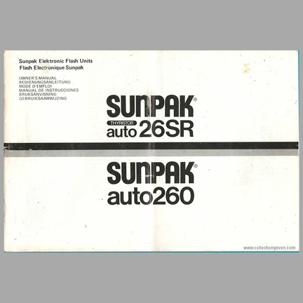 Notice : Flash auto 26SR / 260 (Sunpak)(MAN0626 01)