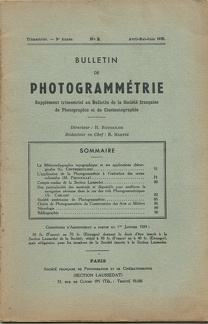 Bulletin de Photogrammétrie, 4.1939(REV-BL1939-02)